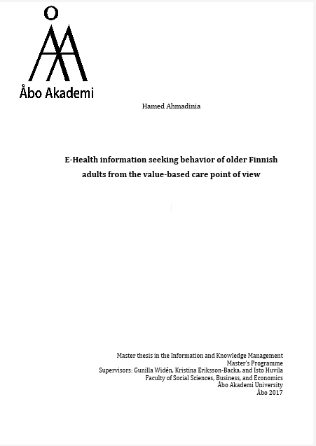 E-Health Information Seeking Behaviour of Older Finnish Adults from the Value-Based Care Point of View