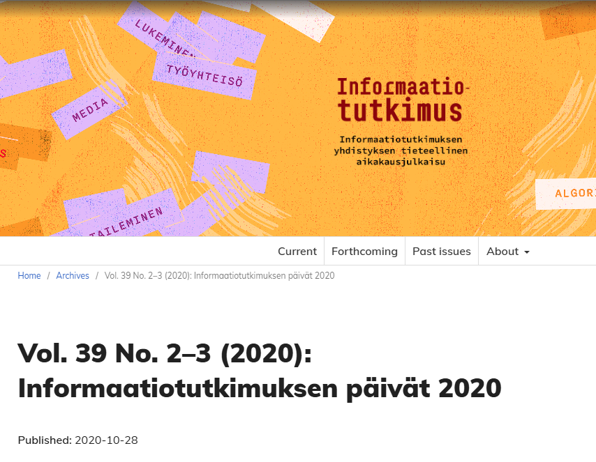 Preliminary investigation of individuals as information sources among two language minorities during COVID-19 pandemic in Finland